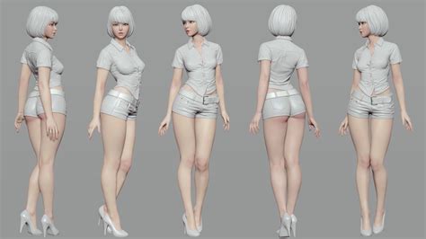 3d Model Character, Character Poses, Female Character Design, Character Modeling, Character ...