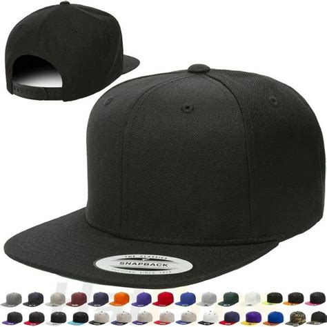 Yupoong Classic Snapback Baseball Cap Plain Blank Snap Back Hat 6089 M | eBay | Snapback hats ...