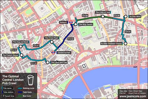 The Optimal London Pub Crawl – Almost looks like work