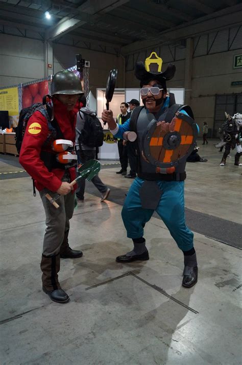 [Self] Me as Red Soldier and a friend as Blu Demoman from Team Fortress 2 : r/cosplay