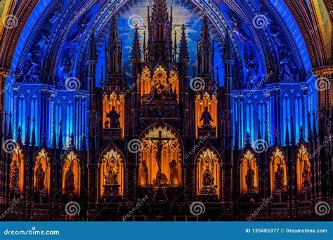 MONTREAL, QUEBEC, CANADA - MAY 21, 2018: Interior of Notre-Dame De ...