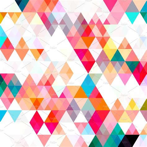 Triangle Color Pattern | Graphic Patterns ~ Creative Market