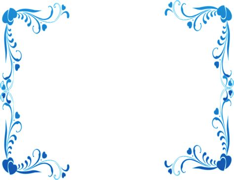 Blue Border Design Png