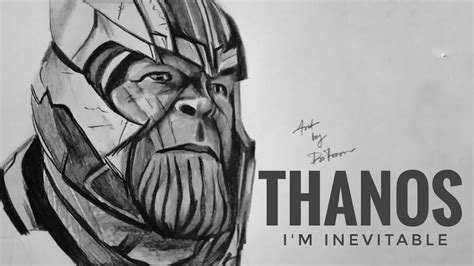 Drawing Thanos From Avengers - Endgame | Pencil Sketch Drawing Thanos | Avengers Infiniy War ...