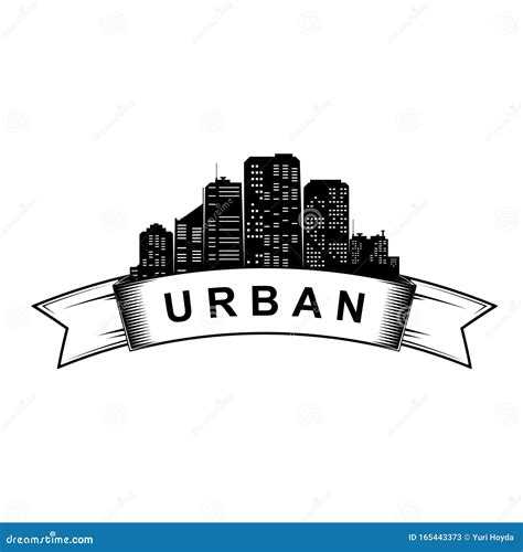 Urban Logo Template. City Skyline Silhouette. Vector Stock Vector ...