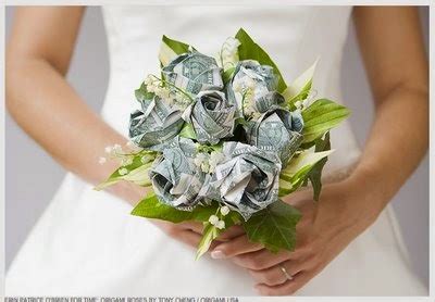 money origami flower bouquet ~ easy arts and crafts ideas