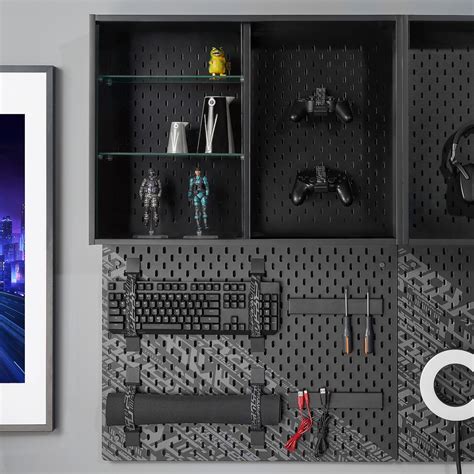 UPPSPEL Pegboard, black, 76x56 cm - IKEA