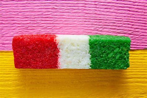 Mexican Coconut Flag Candy Striped Chredded Stock Photo - Image of mexican, sweet: 70332204