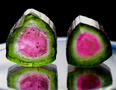 Pair of Perfect Watermelon Tourmaline Slices Lot - 12.60 cts (2) - Catawiki