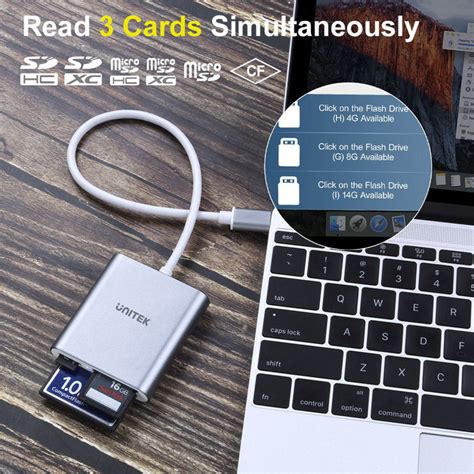 USB-C USB 3.0 Card Reader (Read 3-Card)