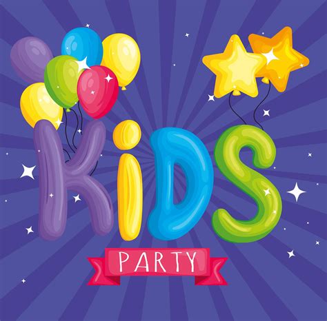 invitation of party kids 5376796 Vector Art at Vecteezy