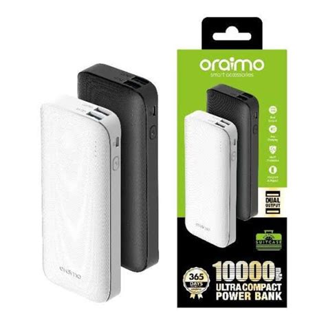 Oraimo 10000mAh Ultra Slim 2.1A Fast Charging Power Bank OPB-P106D - Technocrat Nigeria