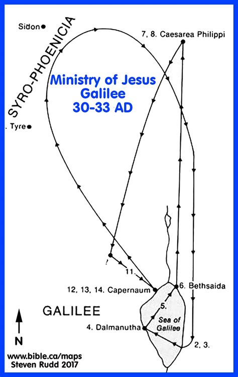 Bible Maps: The Ministry of Jesus: 30-33 AD