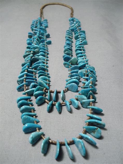 Impressive Vintage Navajo Turquoise Heishi Necklace Native American ...