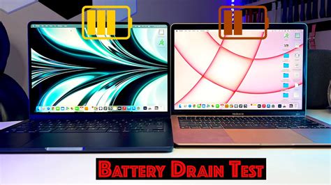 2022 MacBook Battery Drain Test | Baseline M2 MBA vs Base M1 MacBook ...