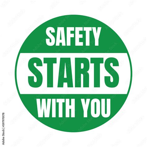 Safety starts with you symbol icon Stock Illustration | Adobe Stock