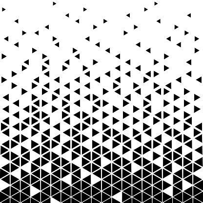 Abstract geometric black and white graphic design print halftone ...