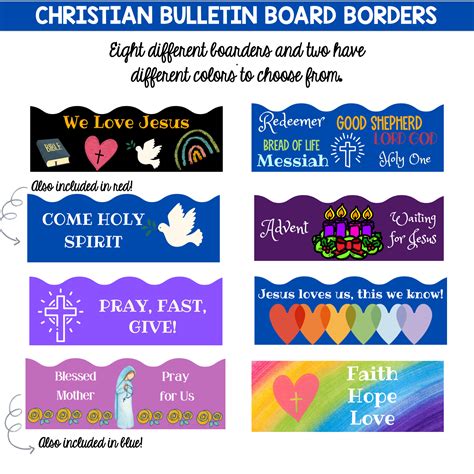 Christian Bulletin Board Borders Set 1 - Classful