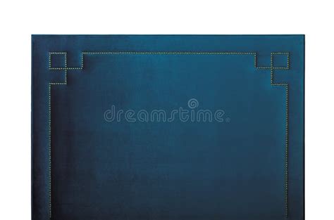 Blue Soft Velvet Bed Headboard Isolated on White Stock Photo - Image of ...