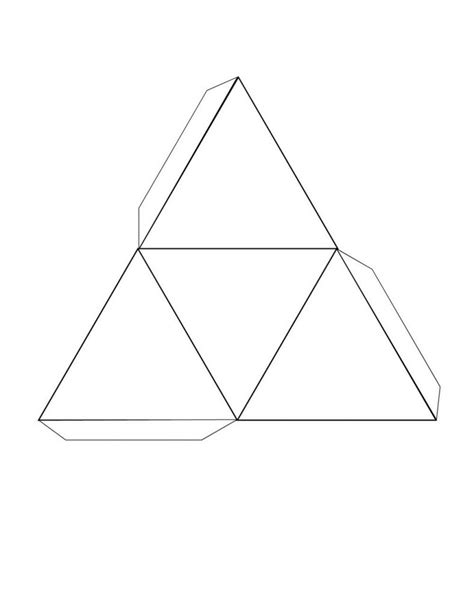 free printable 3d shape nets triangular | Learning Printable