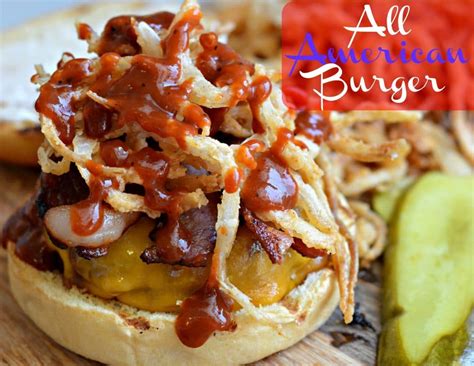 All-American Burger with Crispy Onion Strings - My Latina Table