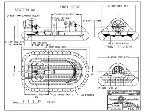 Hovercraft 2 Passenger Recreational/Commercial/Rescue/Military Specifications