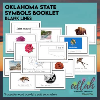 Oklahoma State Symbols Booklet-Blank Lines by Melissa Schaper | TpT