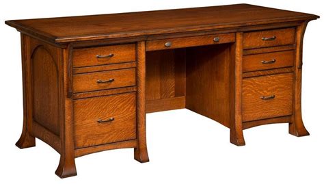 White Oak Wood Executive Desk from DutchCrafters Amish Furniture Store