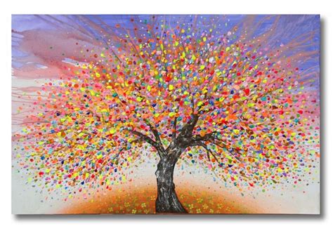 Abstract Tree Of Life Painting | WallMaya.com | Schilderijen ideeën ...