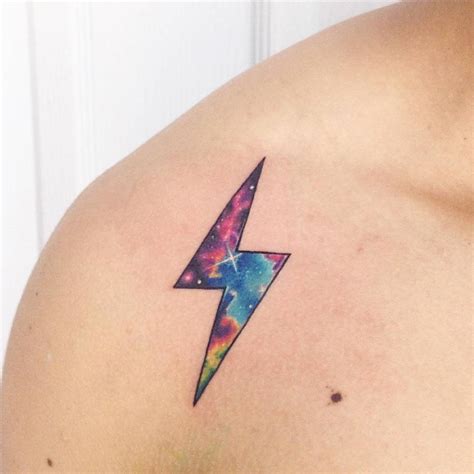 Cosmic lightning bolt tattoo - Tattoogrid.net