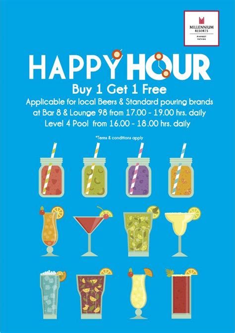 Enjoy with our Happy Hour between 16:00-19:00 at #MIllenniumPatong #MillenniumPhuket