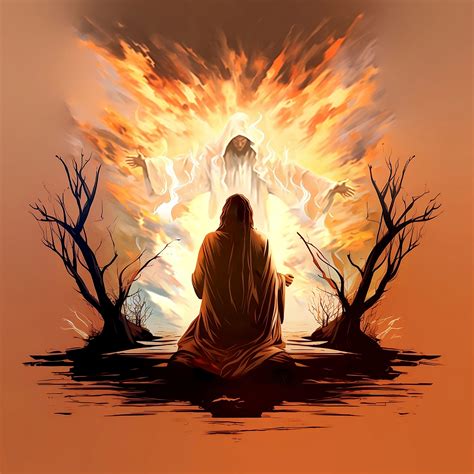 Moses Burning Bush Painting