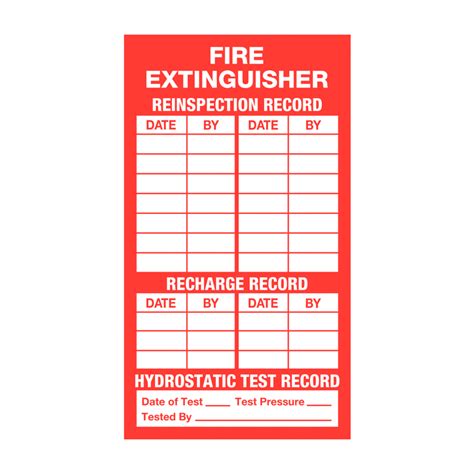 Fire Extinguisher Maintenance Record Labels Discount | cityofclovis.org