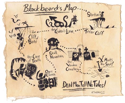 Kelly Tindall's Sketchbook: Blackbeard's Treasure Map