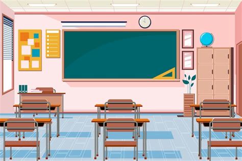 Premium Vector | Empty school class background for video conferences