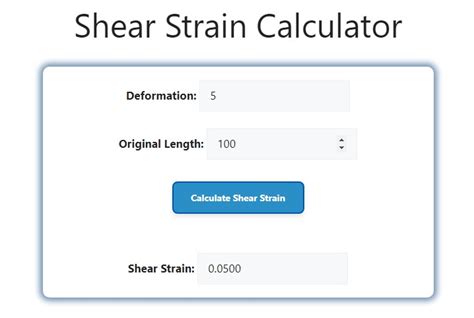 Shear Strain Calculator - Savvy Calculator