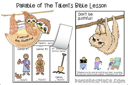 Slothfulness – The Parable of the Talents Bible Lesson - Printable Craft Patterns