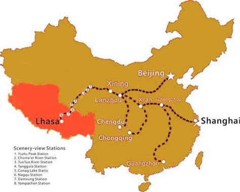 Qinghai Tibet Railway Map - Find Your Most Suitable Train Journey to ...