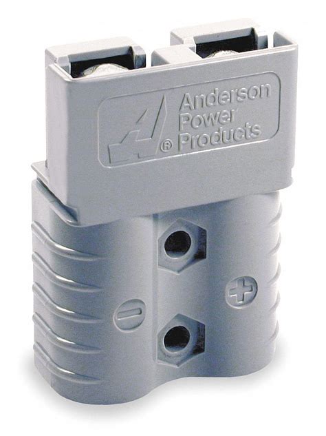 ANDERSON POWER PRODUCTS Power Connector, Gray, 4 Wire Size (AWG), 0.298" Max. Wire Dia. - 3BY22 ...