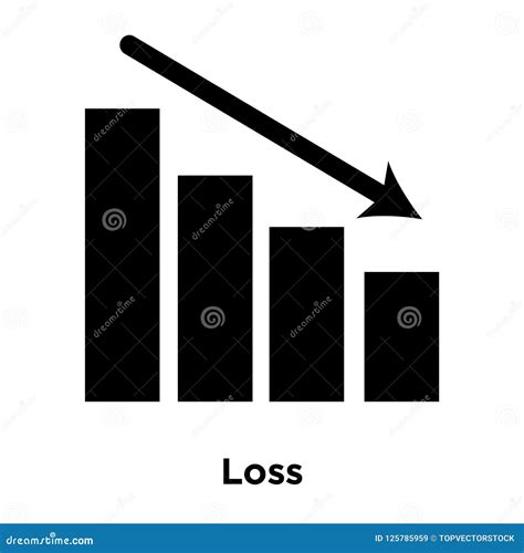 Loss Icon Vector Isolated on White Background, Logo Concept of L Stock Vector - Illustration of ...