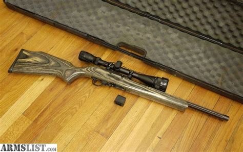 ARMSLIST - For Sale/Trade: MATCH RUGER 10/22 w/ LAMINATED STOCK, BULL BARREL, 18x42 SCOPE