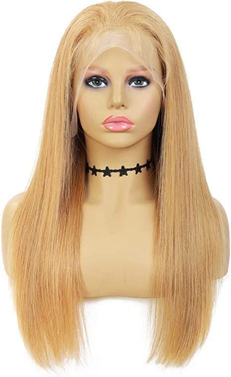 Honey Blonde Long Straight Lace Front Wig for Black Women