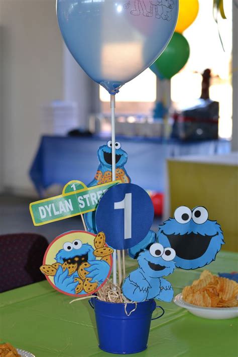 CRICUT COOKIE MONSTER DECORATIONS - Google Search (cookie decorating party table) | Monster 1st ...