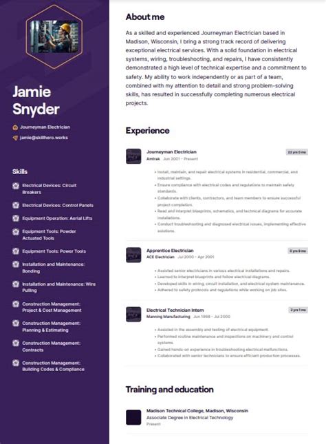 Electrician Resume Examples, Templates, and Top Skills 2023