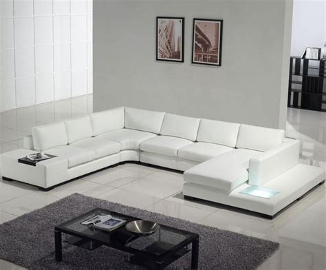 Modern white top grain leather sofa - Modern - Sofas - los angeles - by ...