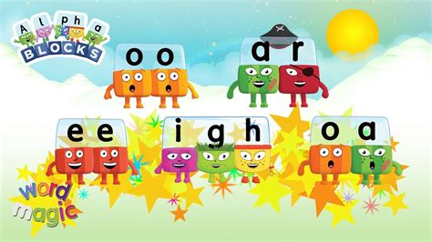 Word Magic | Letter Teams | EE IGH OA OO AR |Learn to Spell | @officialalphablocks - YouTube