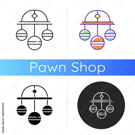 Pawn symbol icon. Three spheres suspended from bar. Monetary success symbol. Pawnbrokers ...