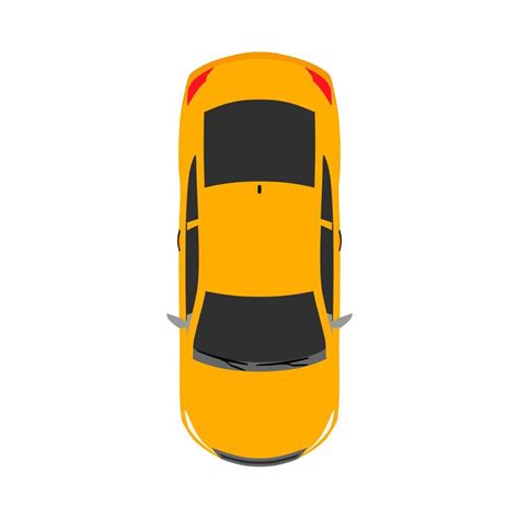 Car top view concept urban automobile flat vector icon isolated on ...