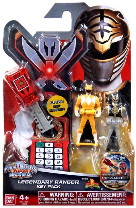 Power Rangers Super Megaforce Legendary Ranger Key Pack Roleplay Toy Mighty Morphin, Yellow ...