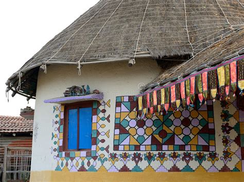 Traditionally Decorated Hut in India Stock Photo - Image of rajasthan ...